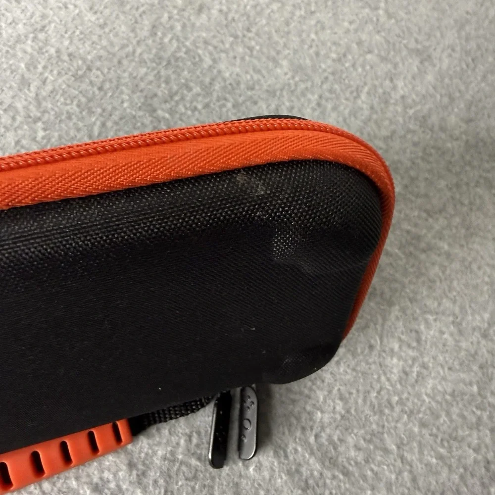 Nintendo Switch Black Case Red Zipper Pockets Game Case‎ Only